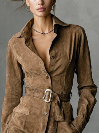 Élaria™ | Robe Élégante Cintrée avec Ceinture