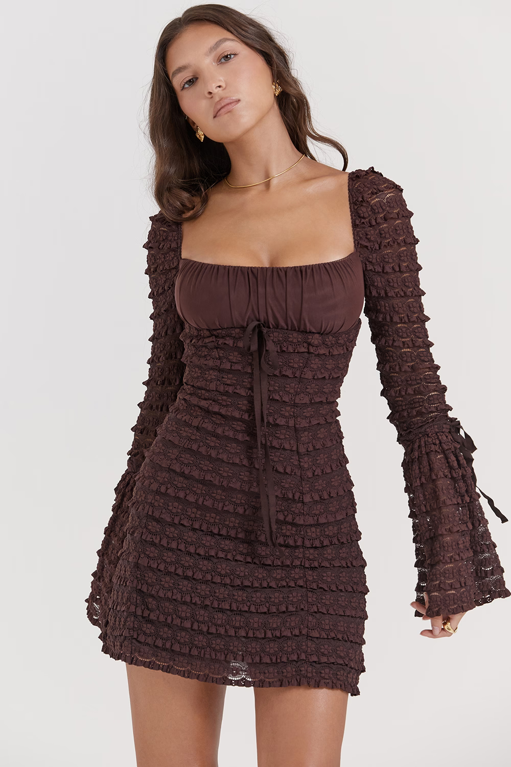 Léonie™ | Robe Élégante Espresso