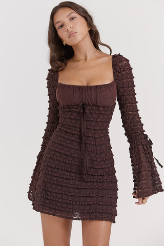 Léonie™ | Robe Élégante Espresso